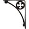 Ekena Millwork Crawley Wrought Iron Bracket, (Single center brace), Antiqued Brass 1 1/2"W x 7 1/2"D x 10"H BKTM01X07X10SCRABS - alternate 3